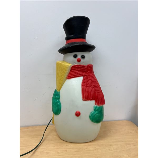 Snowman Christmas Blow Mold Decoration - works 31"