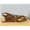 Image 2 : Small Decorative Wood Sled - Approx: 33x11"