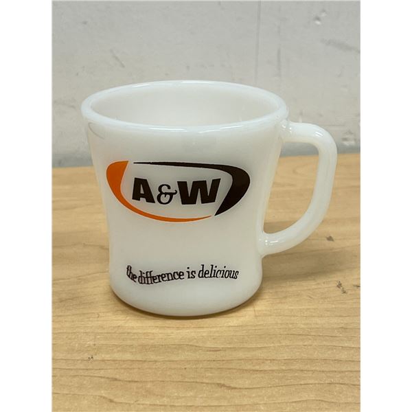 Vintage A&W Restaurant Advertising Coffee Mug - Federal Glass Co. - possibly new old stock