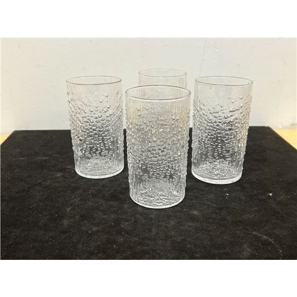 4 iittala Tapio Wirkkala Hopla Glasses - approx: 4 5/8" tall