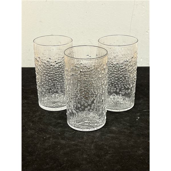 3 iittala Tapio Wirkkala Hopla Glasses - approx: 4 5/8" tall