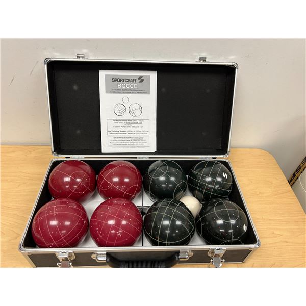 Nice Sportcraft Bocce Ball Set with Hard Case - see all photos