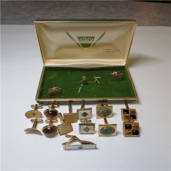 Vintage STACY Jewellery for Men cuff link box & Similar items - see description and photos