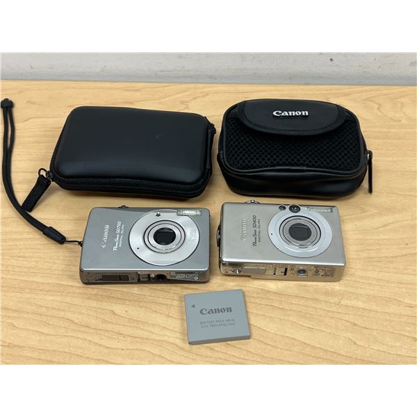 2 Canon Power Shot Digital Elph Camera SD600 & & SD750
