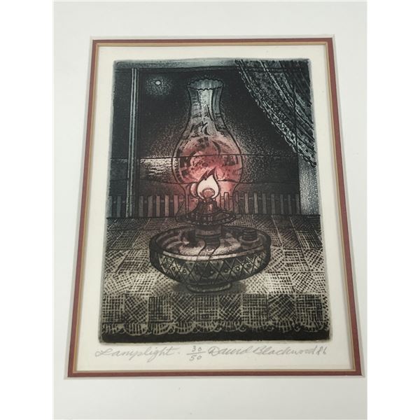 David Blackwood "Lamplight" 30/50 (Frame approx: 15x12.5")
