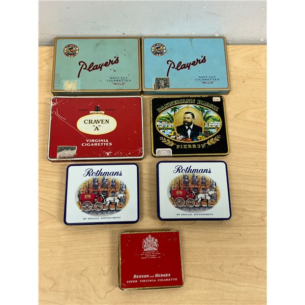 Lot of Vintage Cigarette Tins - see all photos for details