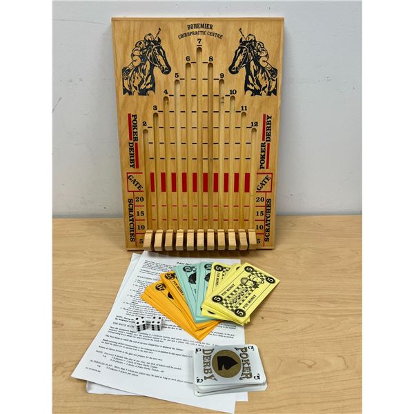 Wooden Poker Derby Horse Race Game