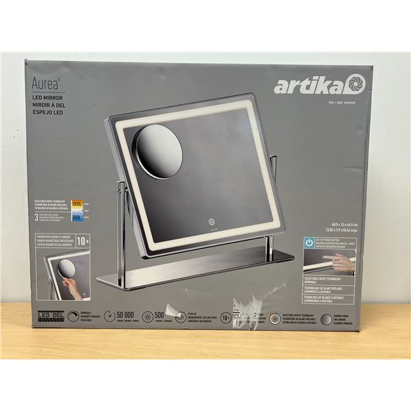Artika Aurea LED Mirror - Chrome Finish - see photos for details - looks new / sealed