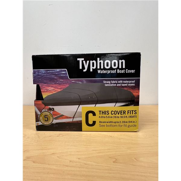 Typhoon Waterproof Boat Cover - see photos for size and details