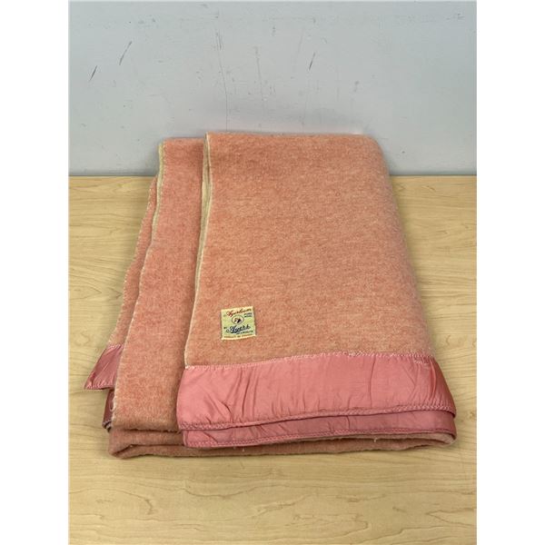 Reversible Ayers Pure Wool Blanket Approx: 88x67"