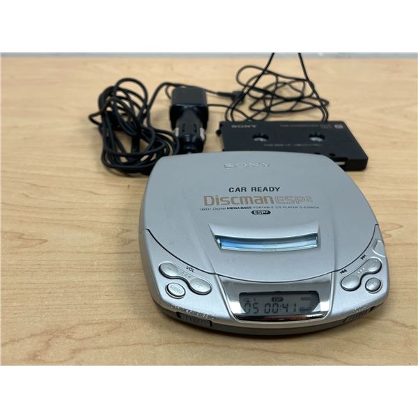 Sony Discman with Cassette Car Adaptor D-E206CK
