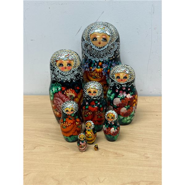 Unusual Large Matryoshka Nesting Doll set - very nice overall