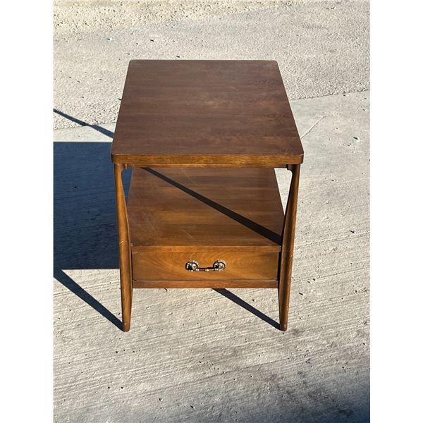 Mid Century Side Table with Drawer and lower Shelf - Approx: 30x20" & 23.5"T