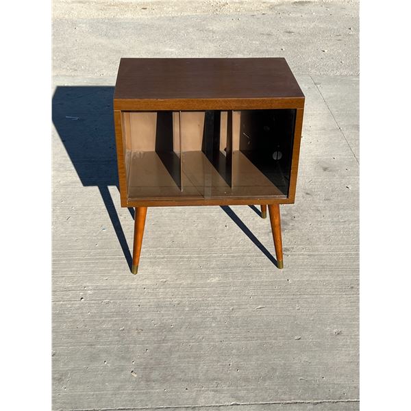 Mid Century Record LP storage Cabinet - Approx: 24x16" & 27.5"T