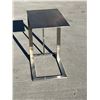 Image 2 : All Metal Stainless Couch / Side Table - Approx: 21x13.75" & 22.5"T