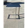 Image 4 : All Metal Stainless Couch / Side Table - Approx: 21x13.75" & 22.5"T