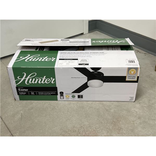 New Hunter Exeter 54" Ceiling Fan - see all photos for details