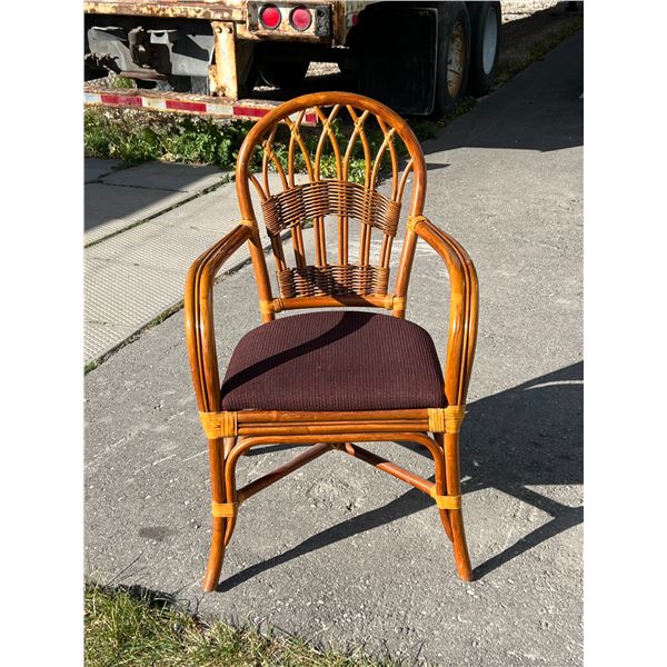 Bamboo Wicker Arm Chair - very nice overall