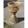 Image 1 : Vintage Wicker Plant Holder / Stand - Approx: 15.5"W 27"T
