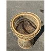 Image 2 : Vintage Wicker Plant Holder / Stand - Approx: 15.5"W 27"T