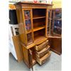 Image 2 : Vintage Wavy Glass Hutch and Buffet. NO SHIPPING