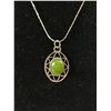 Image 2 : Silver Genuine Jade Pendant On Necklace