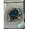 Image 2 : Quality Old Genuine Abalone Silver Brooch