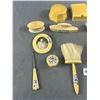 Image 2 : Genuine French Ivory Vanity Set - 17 Pieces