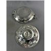 Image 2 : Decorative Art Nouveau 10" Diam. Serving Dish & Lid w/ Poppy Flower Design. Forbes Silver Co. Quadru