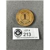 Image 2 : Vintage Gold Dust Casino Wooden Token