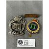 Image 1 : Vintage Canadian Military Lot- Brass Canadian Shoulder Badge,Administration & Saskatchewan Cap Badge