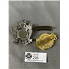 Image 2 : Vintage Canadian Military Lot- Brass Canadian Shoulder Badge,Administration & Saskatchewan Cap Badge