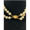 Image 2 : Vintage Double Strand Pearls Necklace. Hand Knotted Original Clasp