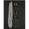 Image 1 : Lot of Silver Necklace, Pendant and Earrings