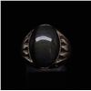Image 1 : Silver Ring with Black Stone