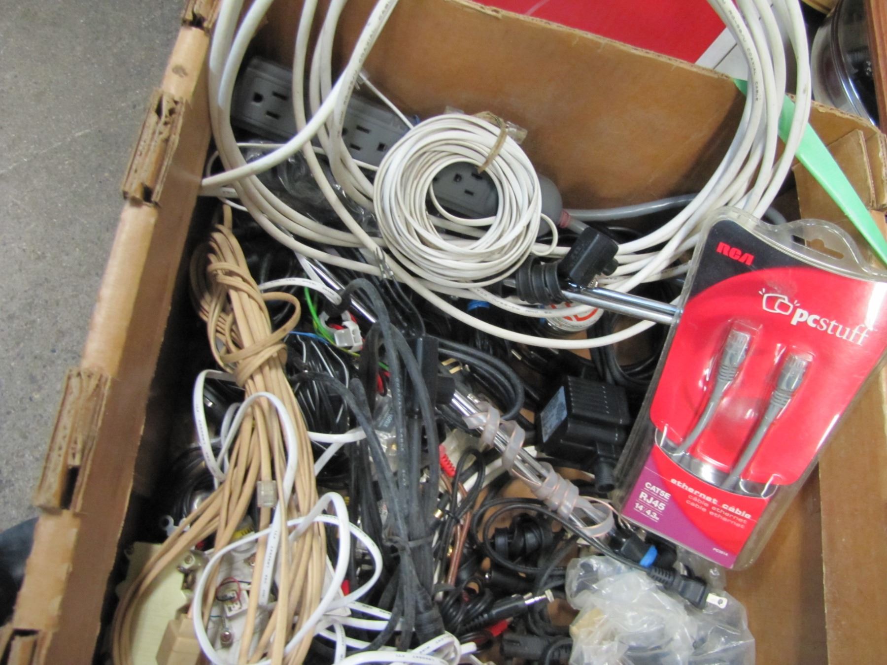 Lot of assorted cables and wiring