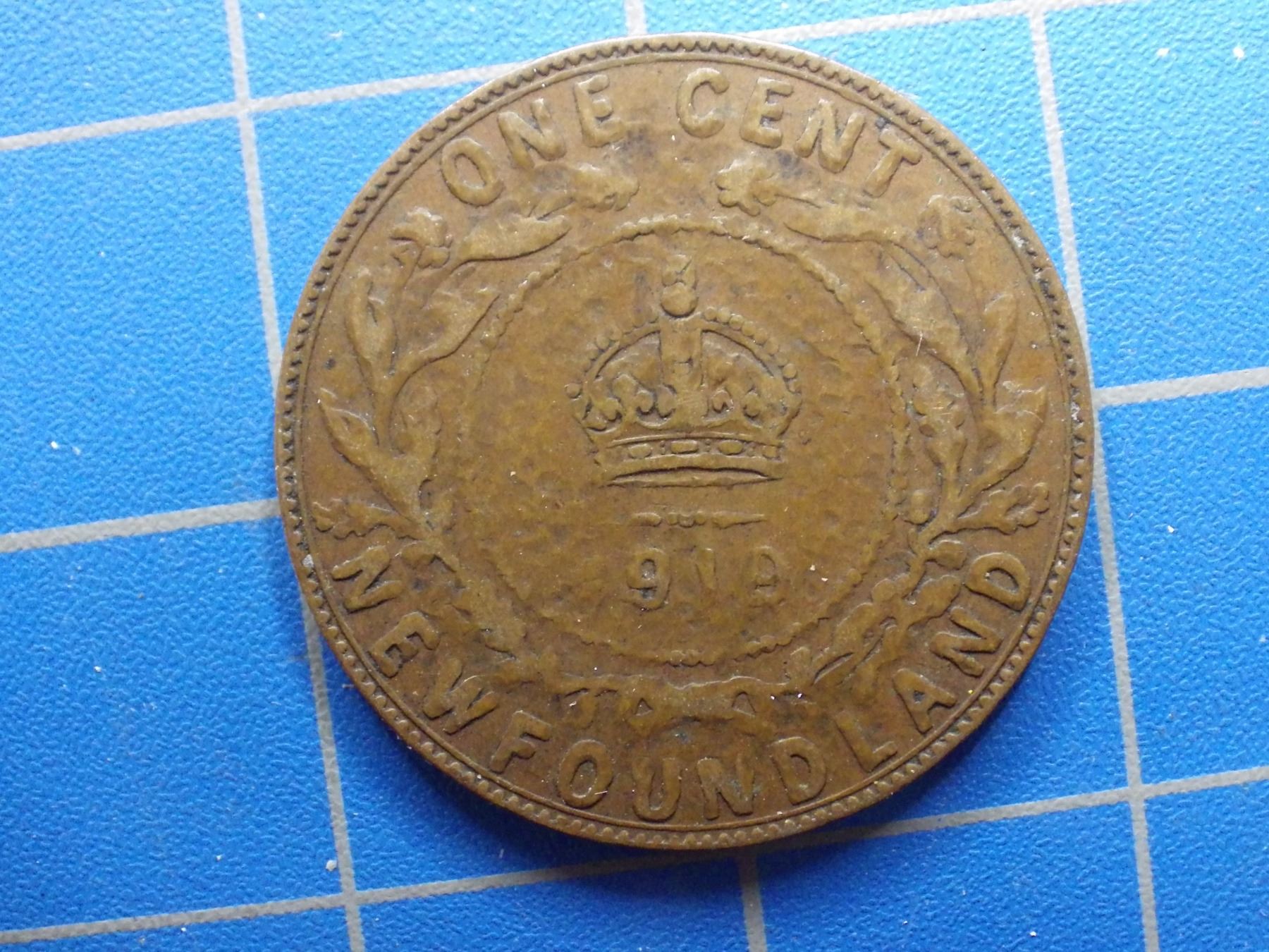 NEWFOUNDLAND ONE CENT 1919 LARGE PENNY