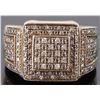 Image 1 : ~1.0CTW DIAMOND MEN'S CLUSTER STERLING RING