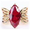 Image 1 : STERLING SILVER MARQUISE RUBY LADIES RING