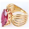 Image 4 : STERLING SILVER MARQUISE RUBY LADIES RING