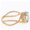 Image 2 : STERLING SILVER ROUND BLUE TOPAZ LADIES RING