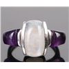 Image 1 : STERLING SILVER AMETHYST OPAL LADIES RING