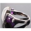 Image 2 : STERLING SILVER AMETHYST OPAL LADIES RING