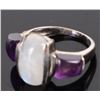 Image 3 : STERLING SILVER AMETHYST OPAL LADIES RING