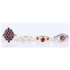 Image 1 : ASSORTED STERLING SILVER GEMSTONE LADIES RINGS-(4)