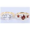 Image 3 : ASSORTED STERLING SILVER GEMSTONE LADIES RINGS-(4)