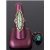Image 1 : STERLING SILVER SOUTHWEST TURQUOISE LADIES RINGS