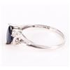 Image 3 : 10K WHITE GOLD ~.40CT MARQUIS SAPPHIRE LADIES RING