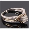 Image 4 : 10K YELLOW & WHITE GOLD DIAMOND LADIES RING