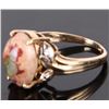 Image 3 : 10K YELLOW GOLD FIRE OPAL DIAMOND LADIES RING